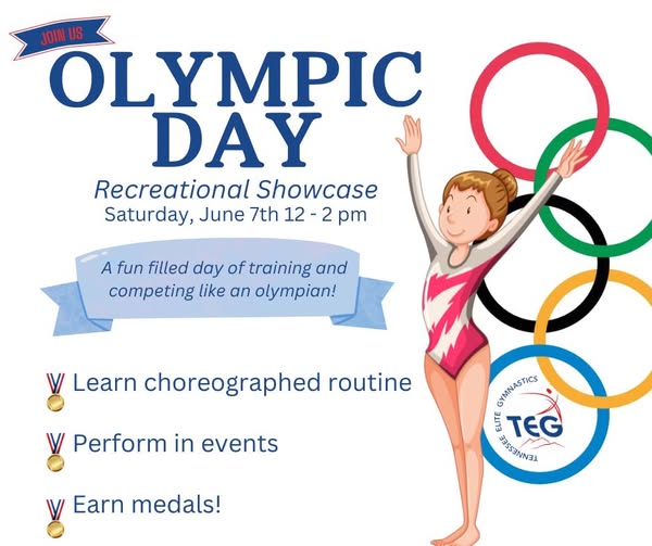 Olympic Day Recreational Showcase at TEG!